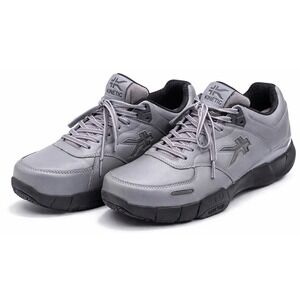 Kuru Kinetic Mens 11 Wide Gray Leather Walking Shoes Orthopedic Comfort Work